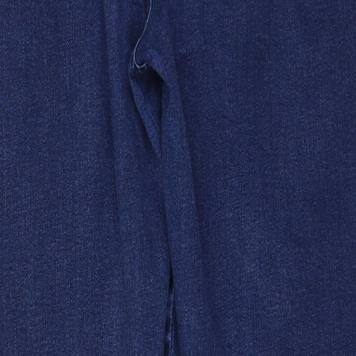 Seasalt Womens Blue Cotton Straight Jeans Size 12 L26 in Regular Button