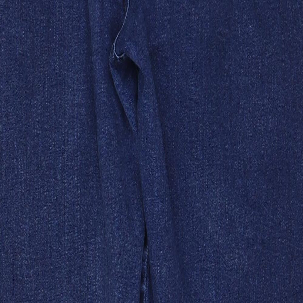 Seasalt Womens Blue Cotton Straight Jeans Size 12 L26 in Regular Button