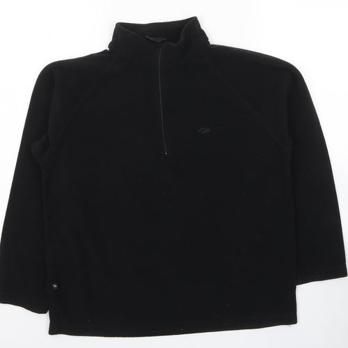 Mountain Life Womens Black Polyester Pullover Sweatshirt Size S Zip