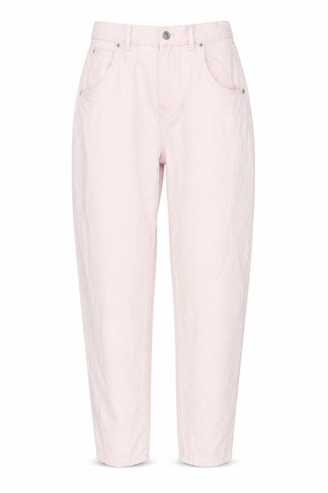 Pull&Bear Womens Pink Cotton Straight Jeans Size 4 L27 in Regular Zip