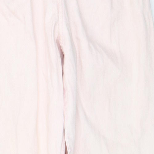 Pull&Bear Womens Pink Cotton Straight Jeans Size 4 L27 in Regular Zip