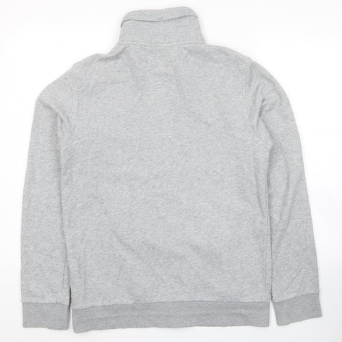Esprit Mens Grey Cotton Full Zip Sweatshirt Size L - Logo
