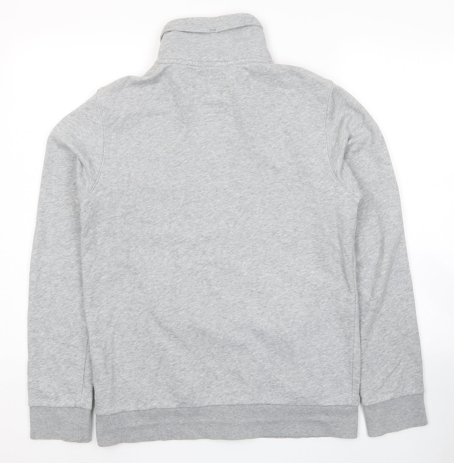 Esprit Mens Grey Cotton Full Zip Sweatshirt Size L - Logo