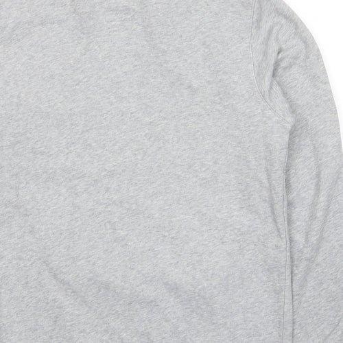 Esprit Mens Grey Cotton Full Zip Sweatshirt Size L - Logo