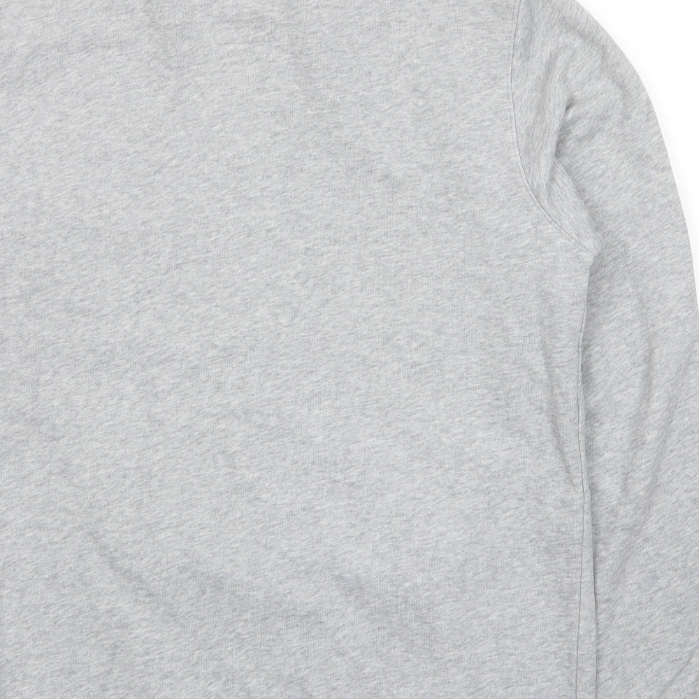 Esprit Mens Grey Cotton Full Zip Sweatshirt Size L - Logo