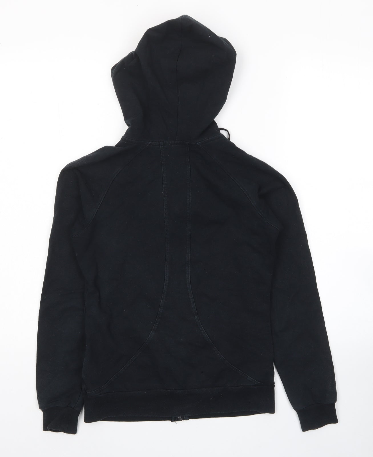 USA Pro Womens Black Cotton Full Zip Hoodie Size 8 Zip