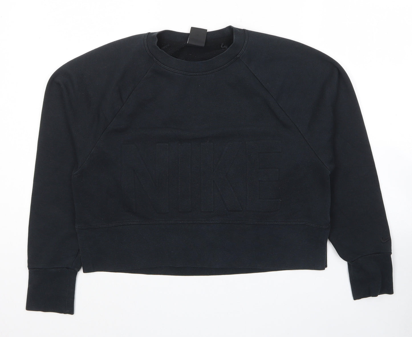 Nike Womens Black Cotton Pullover Hoodie Size XS Pullover - Logo