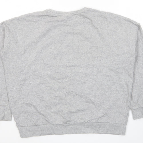 Disney Womens Grey Cotton Pullover Sweatshirt Size 16 Pullover - Mickey Mouse Be Kind To Our Planet