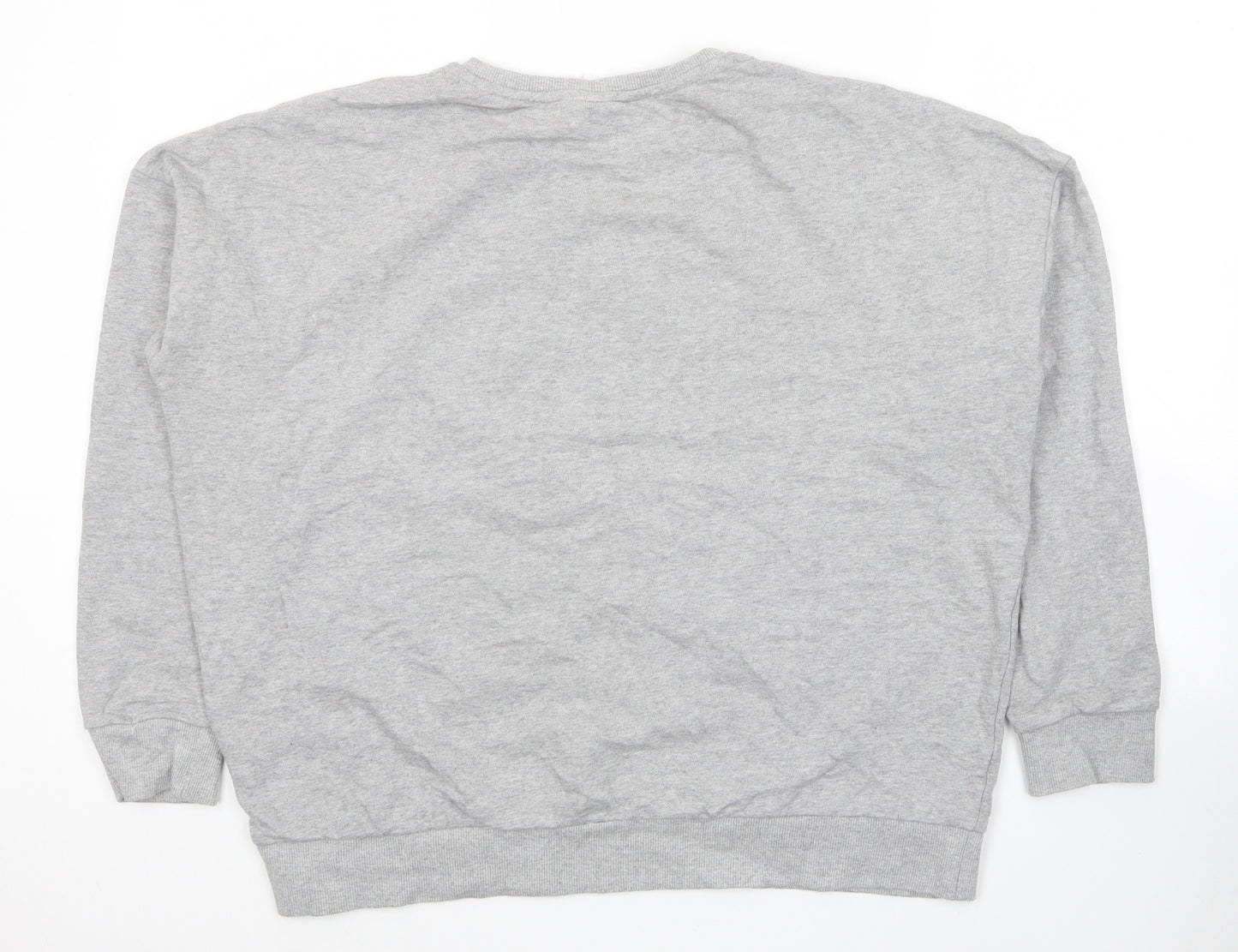 Disney Womens Grey Cotton Pullover Sweatshirt Size 16 Pullover - Mickey Mouse Be Kind To Our Planet