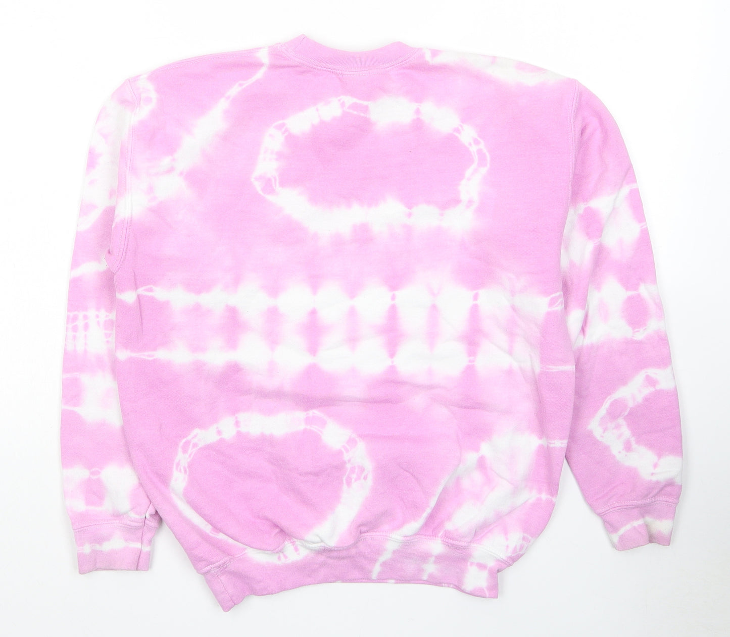 Gildan Girls Pink Cotton Pullover Hoodie Size L Pullover - Tie Dye