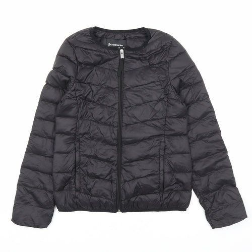 Stradivarius Womens Black Puffer Jacket Coat Size S Zip