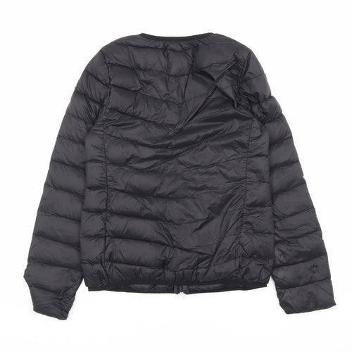 Stradivarius Womens Black Puffer Jacket Coat Size S Zip