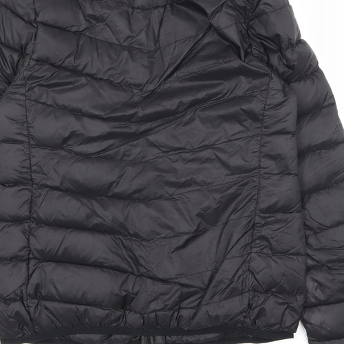 Stradivarius Womens Black Puffer Jacket Coat Size S Zip