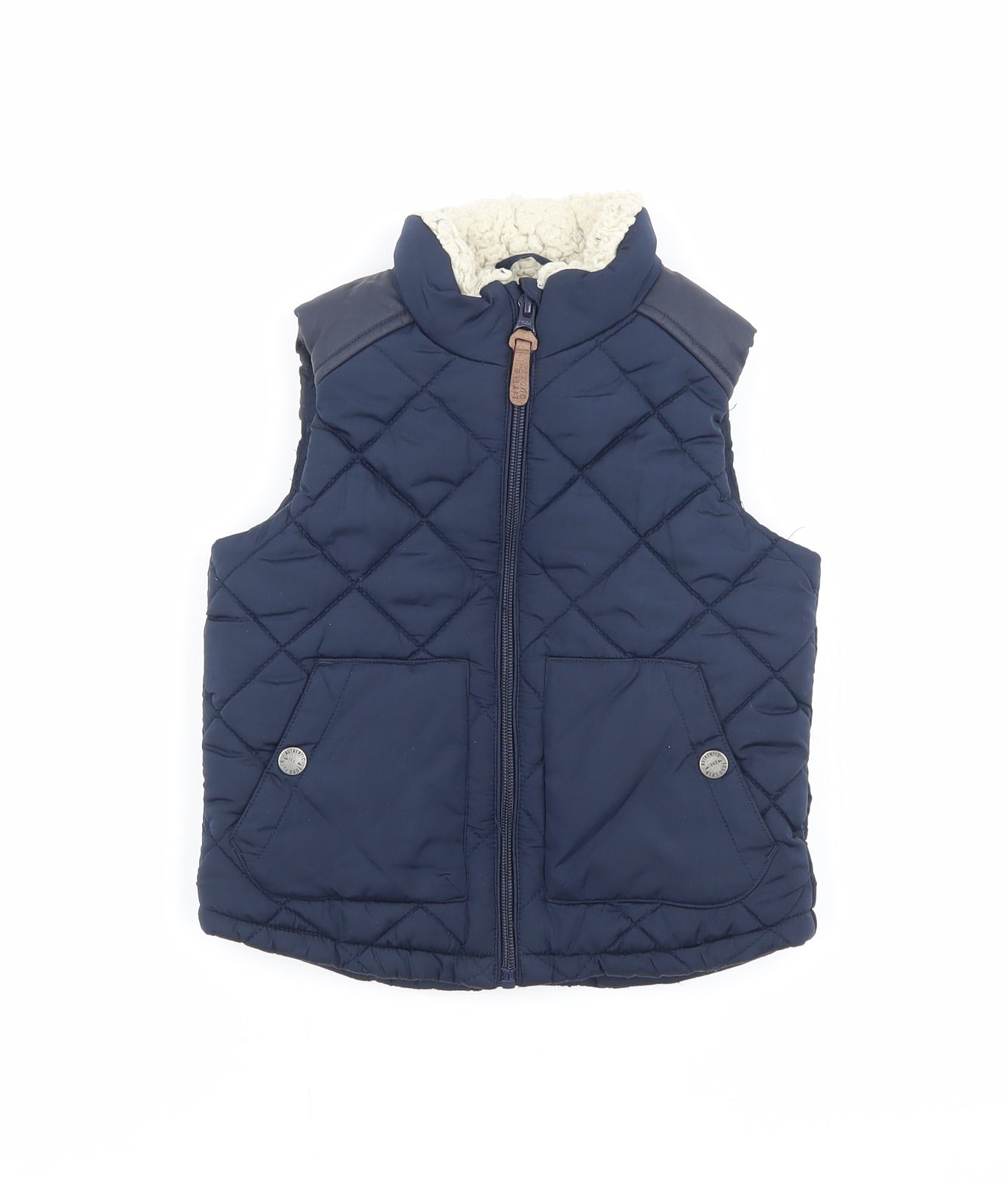 NEXT Boys Blue Gilet Coat Size 2-3 Years Zip