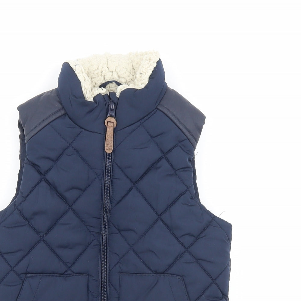 NEXT Boys Blue Gilet Coat Size 2-3 Years Zip