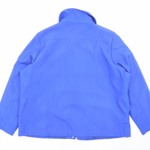 Bonmarché Womens Blue Rain Coat Coat Size L Zip