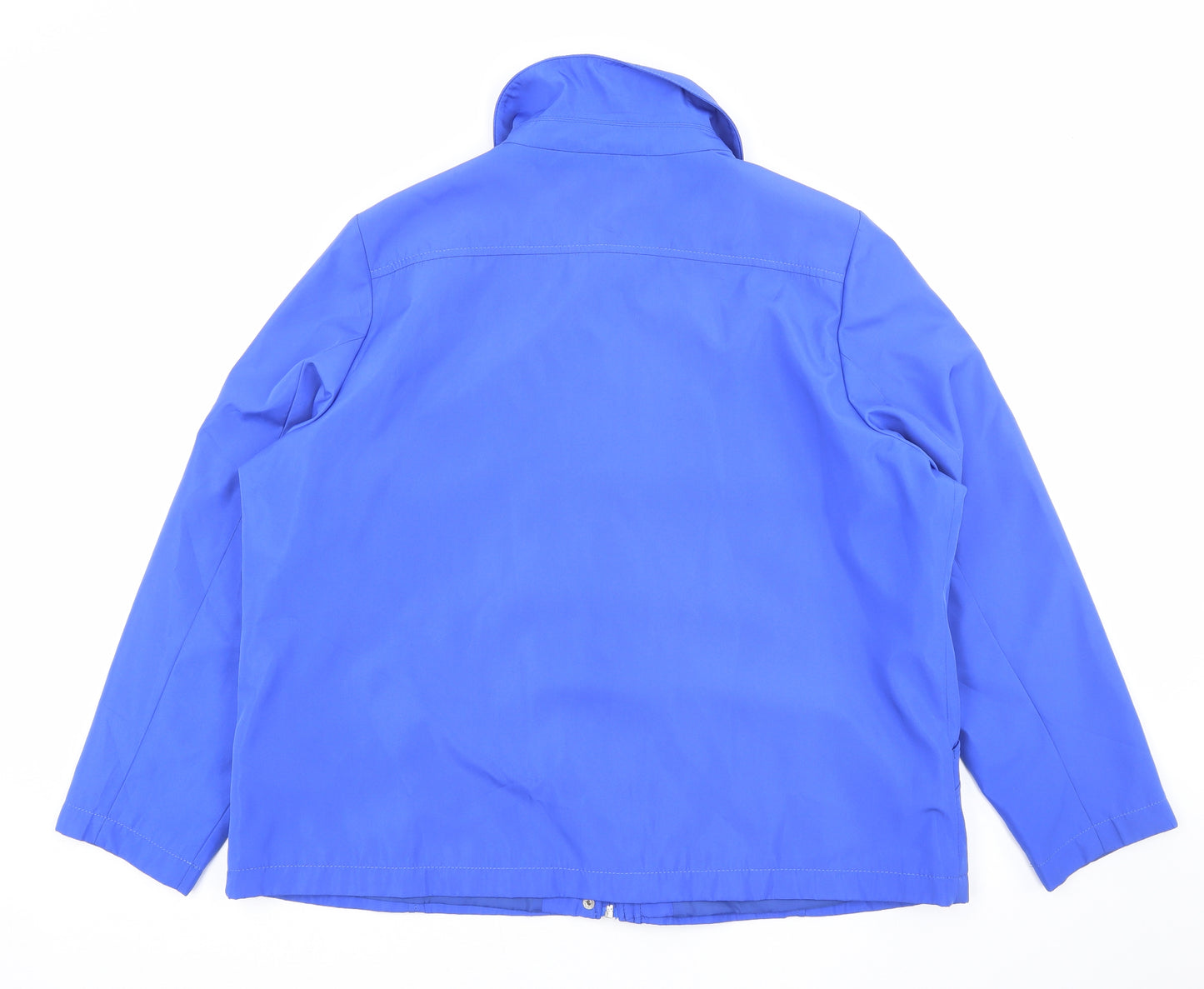 Bonmarché Womens Blue Rain Coat Coat Size L Zip