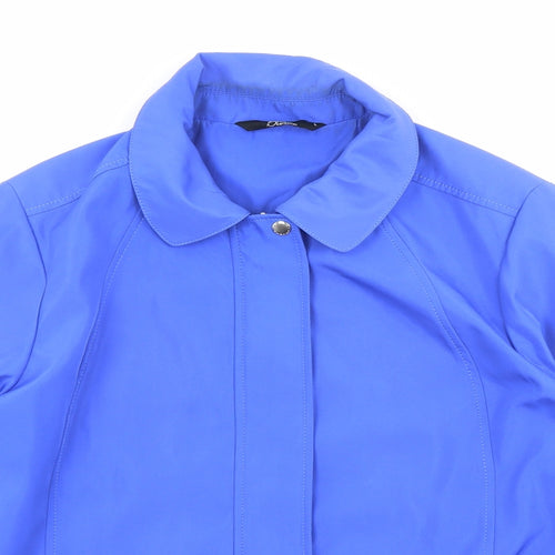 Bonmarché Womens Blue Rain Coat Coat Size L Zip