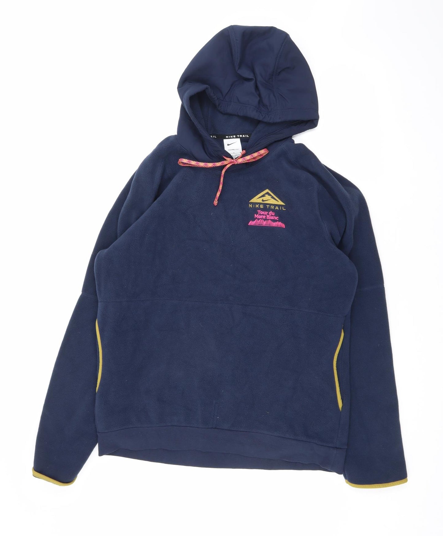 Nike Mens Blue Polyester Pullover Hoodie Size L