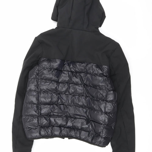 Brave Soul Womens Black Puffer Jacket Coat Size S Zip