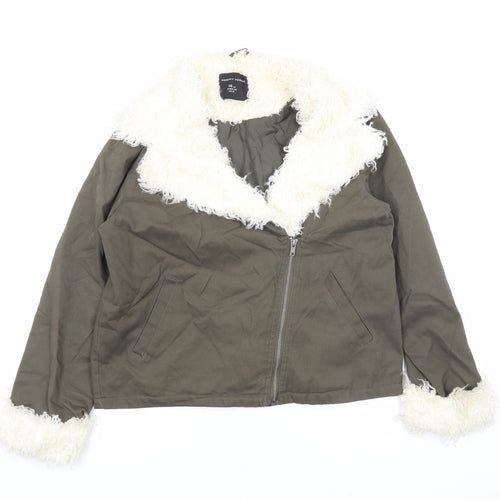 Dorothy Perkins Womens Green Jacket Size 14 Zip