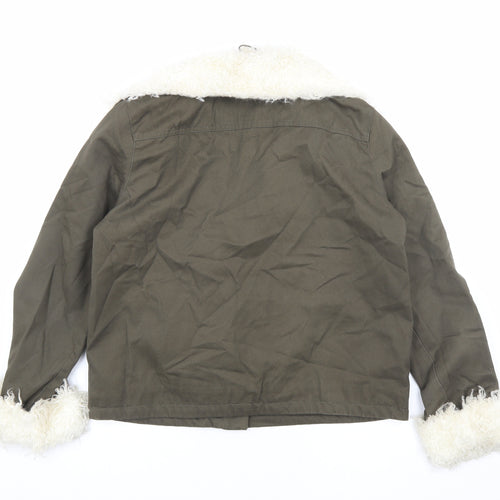 Dorothy Perkins Womens Green Jacket Size 14 Zip