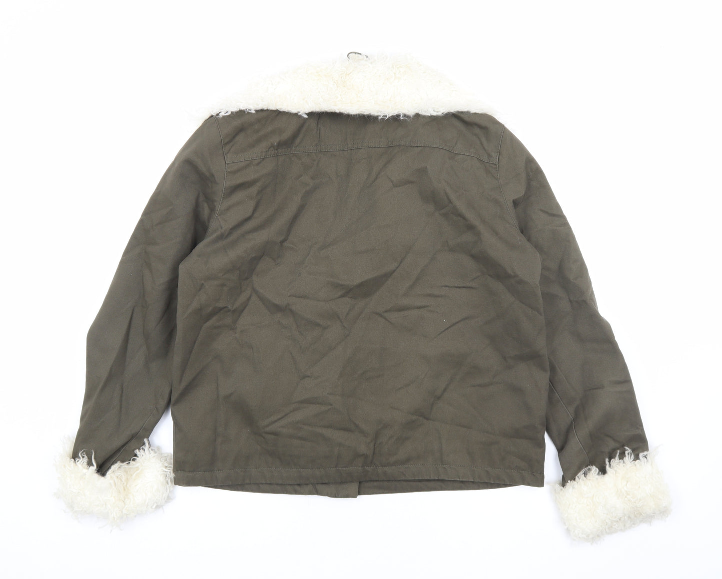 Dorothy Perkins Womens Green Jacket Size 14 Zip