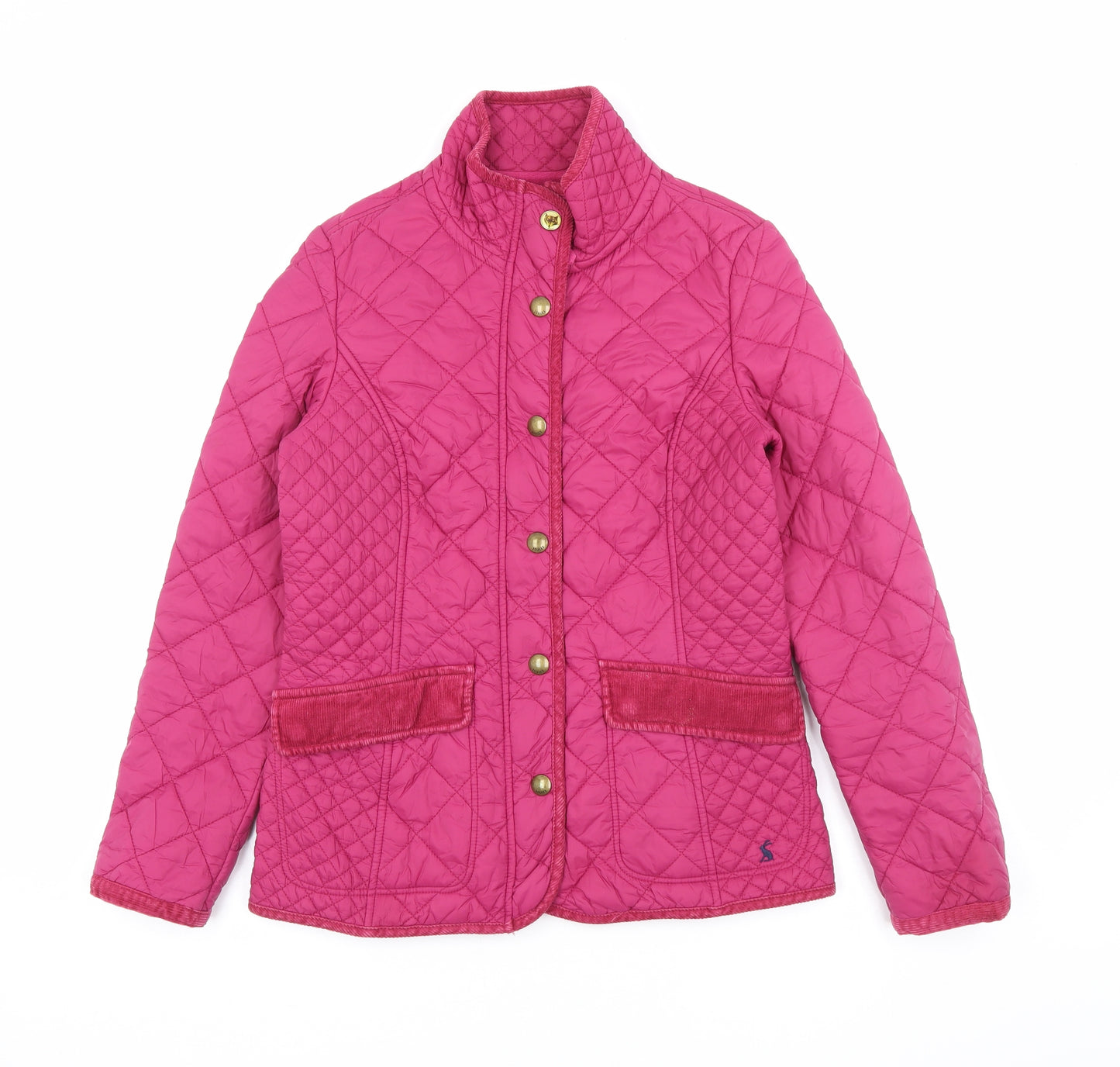 Joules Womens Pink Quilted Jacket Size 10 Zip