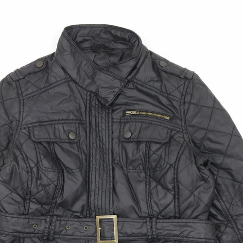 Marks and Spencer Womens Black Jacket Size 12 Zip