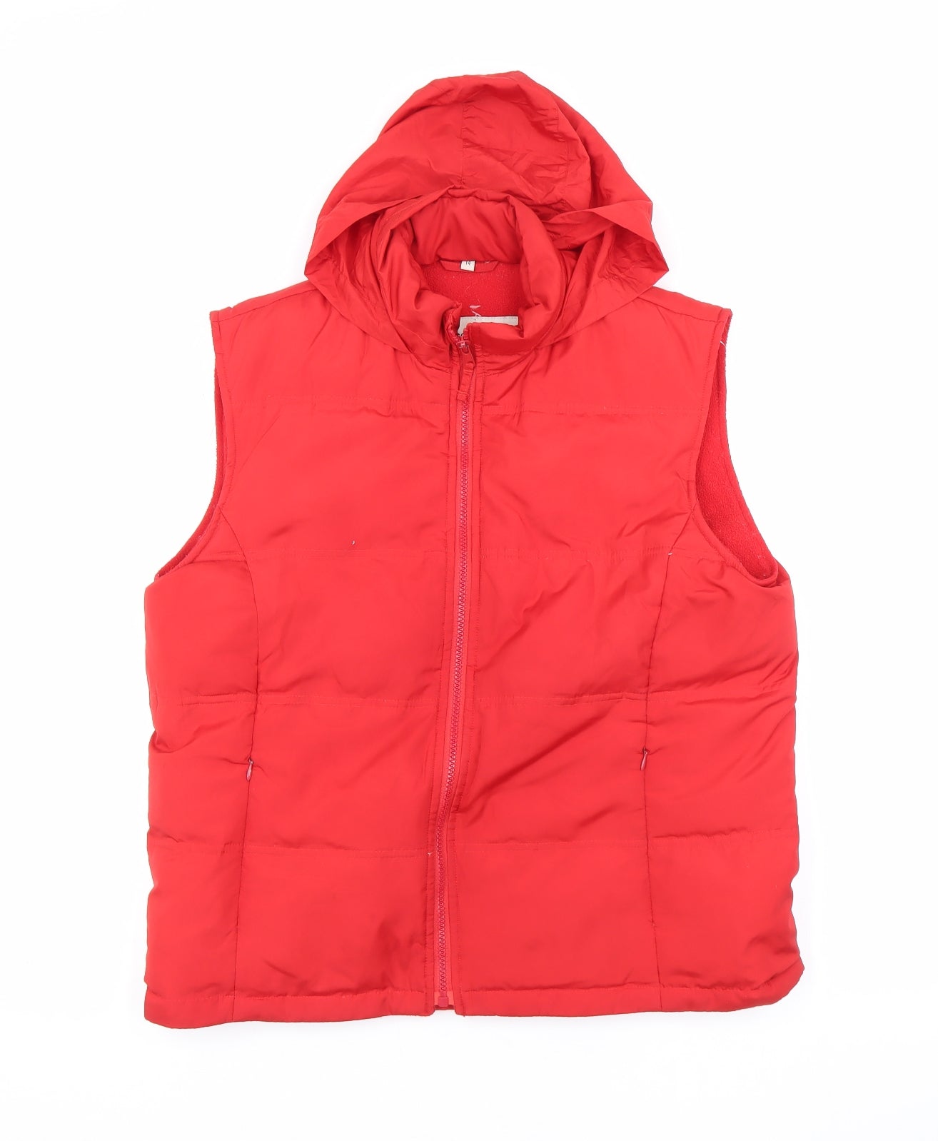 Style Collection Womens Red Gilet Coat Size 14 Zip