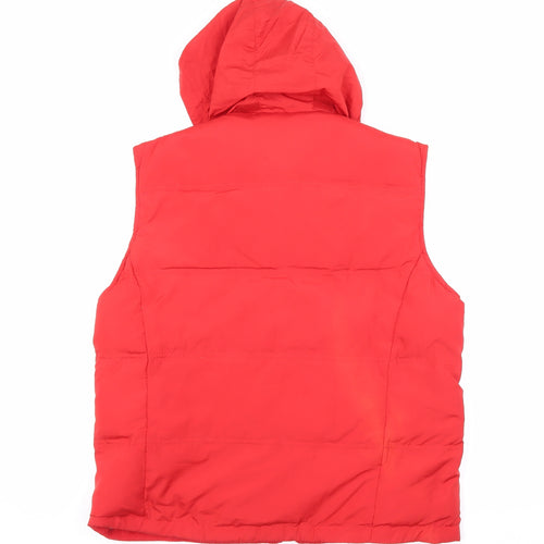Style Collection Womens Red Gilet Coat Size 14 Zip