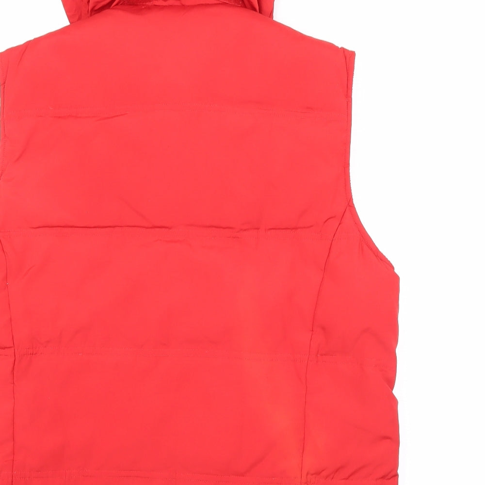 Style Collection Womens Red Gilet Coat Size 14 Zip