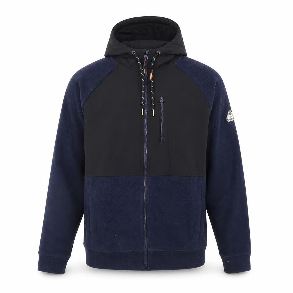 Front view of Next men’s blue jacket, size S, zip