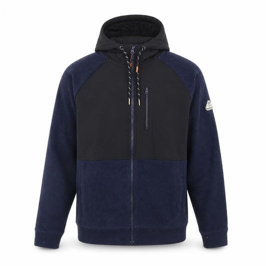 Front view of Next men’s blue jacket, size S, zip