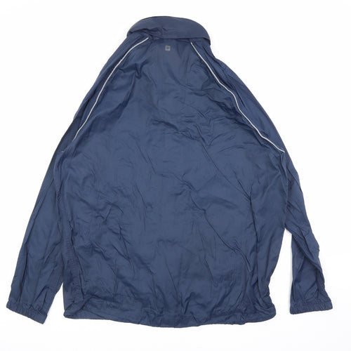 Mountain Warehouse Mens Blue Rain Coat Coat Size L Zip