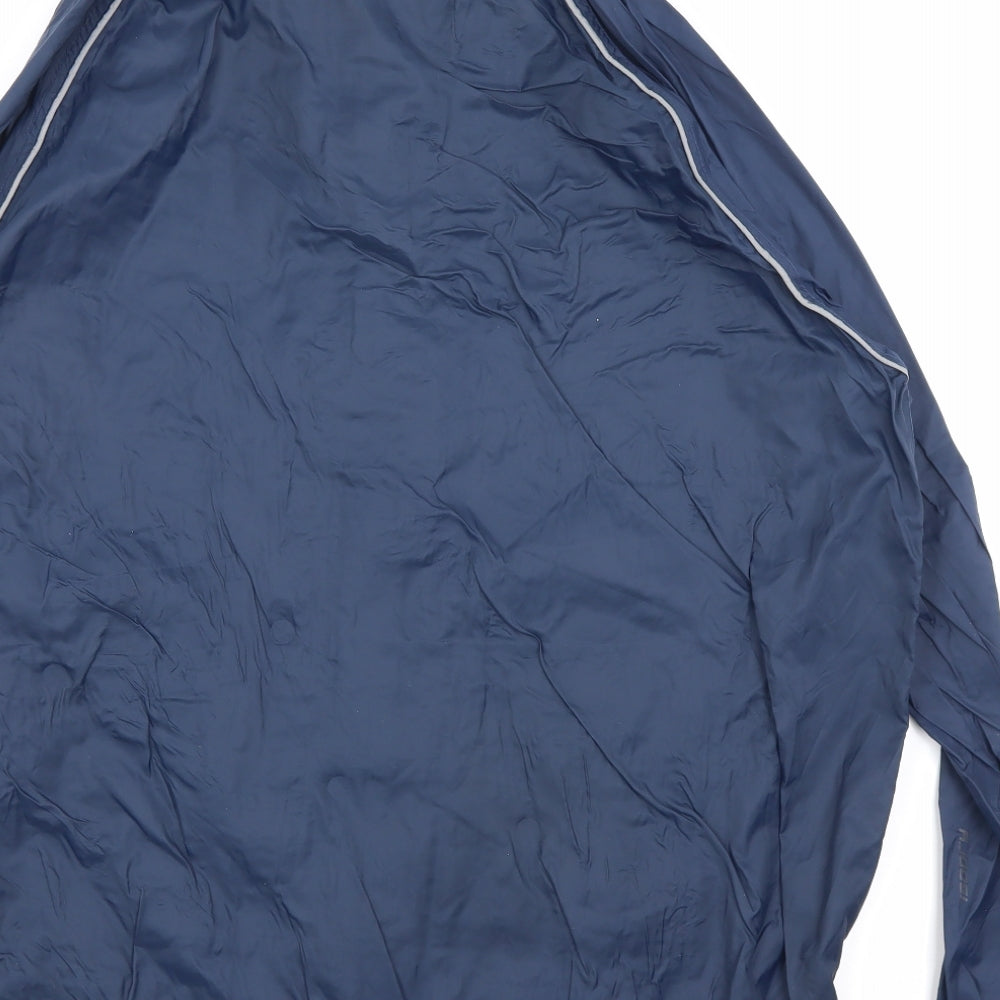 Mountain Warehouse Mens Blue Rain Coat Coat Size L Zip