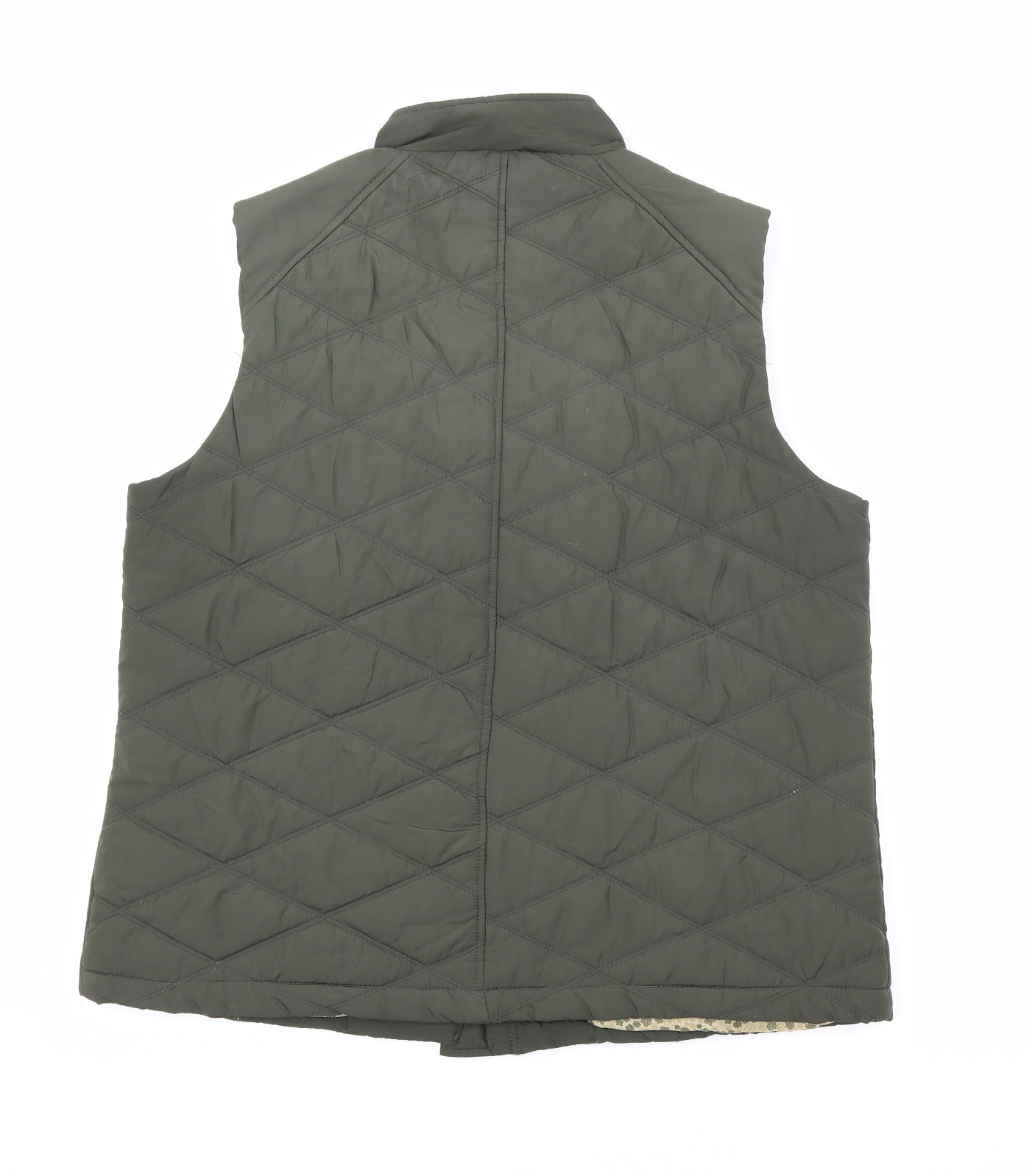 Marks and Spencer Womens Green Gilet Coat Size 16 Zip