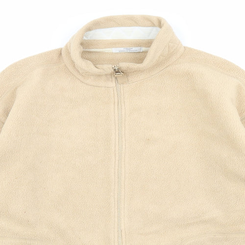 Marks and Spencer Womens Beige Jacket Size 10 Zip