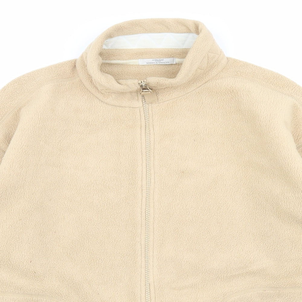 Marks and Spencer Womens Beige Jacket Size 10 Zip