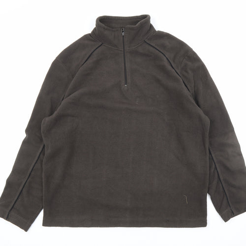 Active Mens Brown Polyester Pullover Sweatshirt Size XL