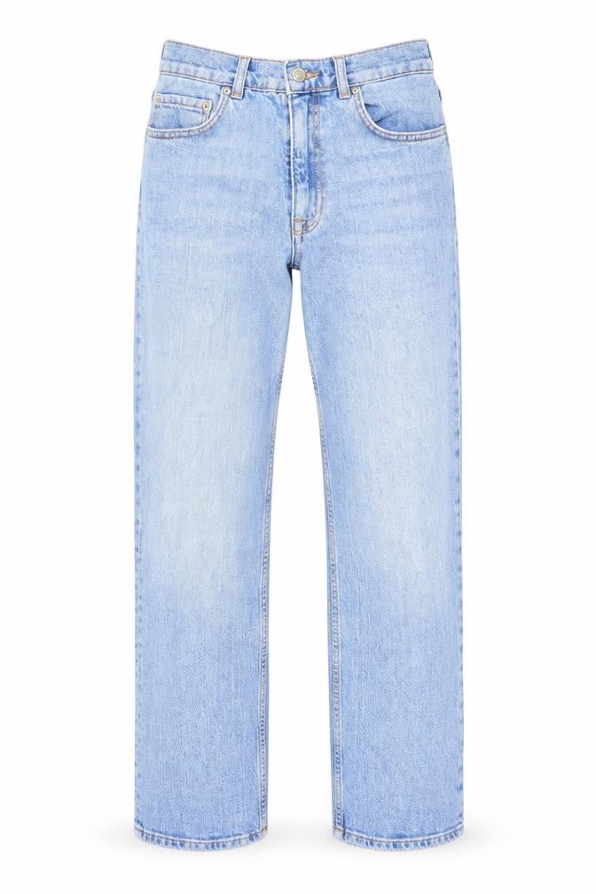 ASOS Womens Blue Cotton Straight Jeans Size 28 L26 in Regular Zip