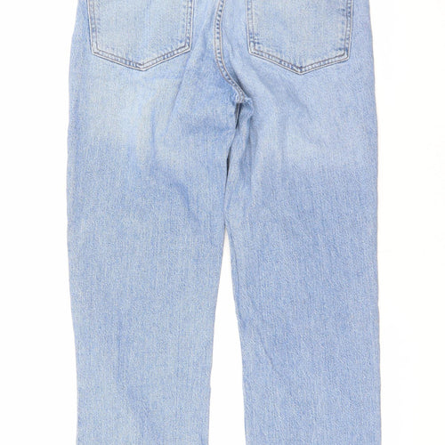 ASOS Womens Blue Cotton Straight Jeans Size 28 L26 in Regular Zip
