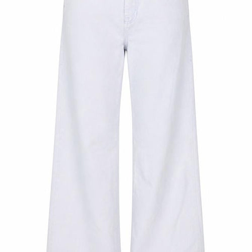 Outfitters Womens Ivory Geometric Cotton Flared Jeans Size 28 L29 in Regular Zip