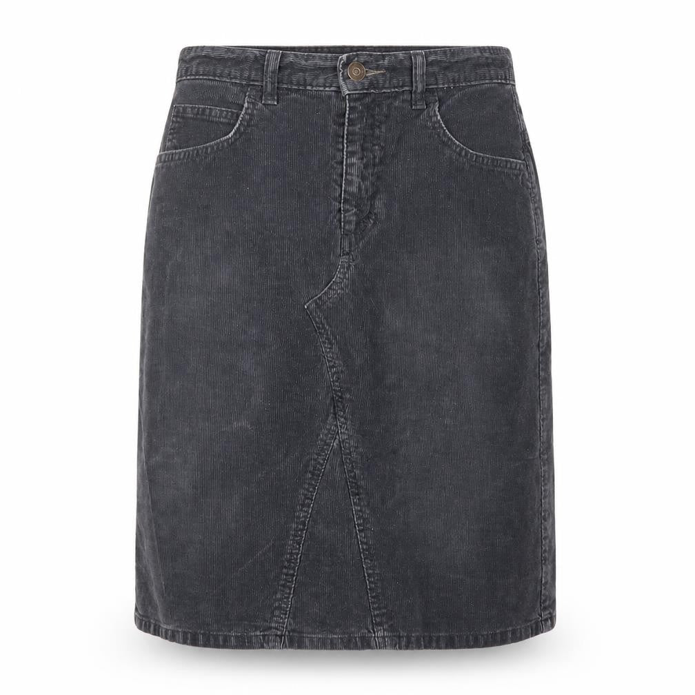 Marks and Spencer Womens Grey Cotton A-Line Skirt Size 10 Zip