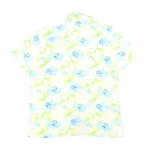 Soon Womens Multicoloured Floral Polyester Basic Button-Up Size 12 Collared