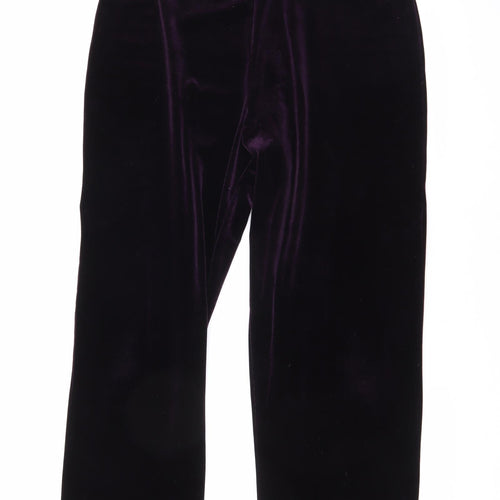 EWM Womens Purple Polyester Windbreaker Trousers Size 16 L27 in Regular