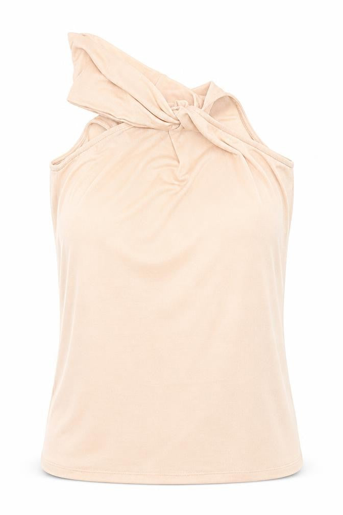 Front view of River Island women’s orange polyester basic tank, size M, off the shoulder