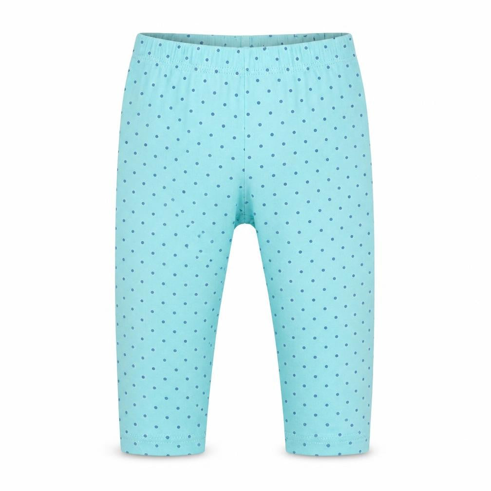 Mini Club Girls Blue Polka Dot Cotton Pedal Pusher Leggings Size 12-18 Months