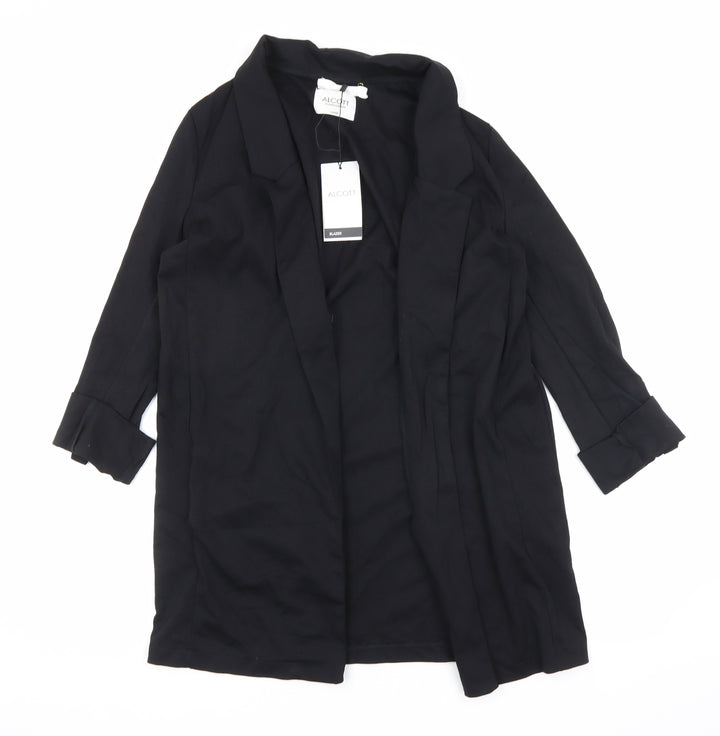 alcott Womens Black Jacket Blazer Size L