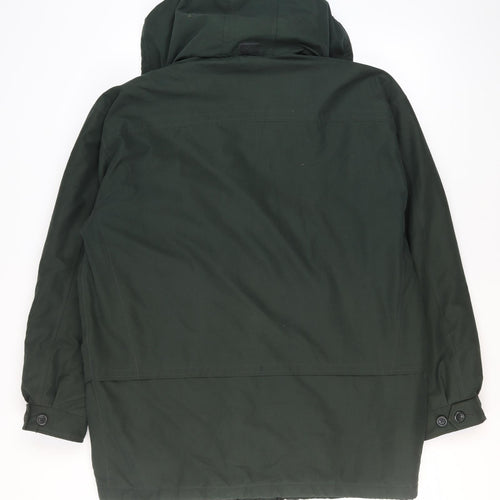 Marks and Spencer Men's Green Parka Jacket, M, Waterproof